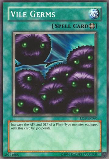 Vile Germs LOB-EN090 card from Legend of Blue Eyes White Dragon (Worldwide English)