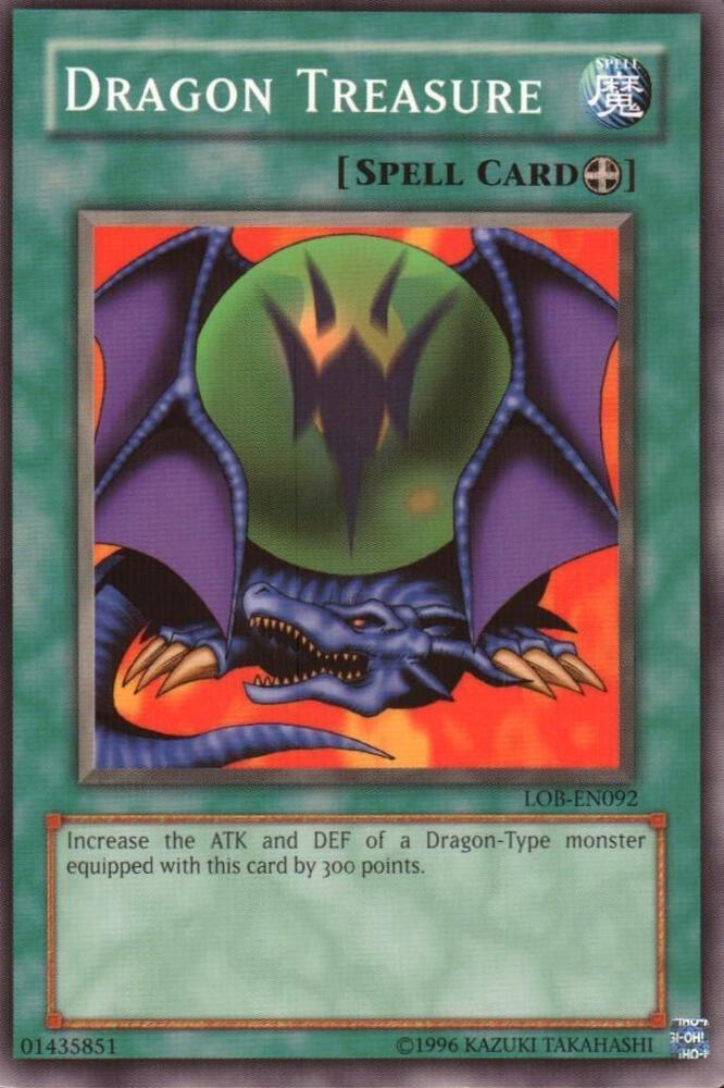 Dragon Treasure LOB-EN092 card from Legend of Blue Eyes White Dragon (Worldwide English)