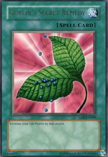 Goblin's Secret Remedy LOB-EN099 card from Legend of Blue Eyes White Dragon (Worldwide English)
