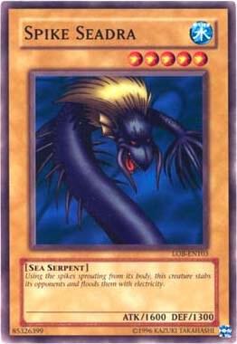 Spike Seadra LOB-EN103 card from Legend of Blue Eyes White Dragon (Worldwide English)