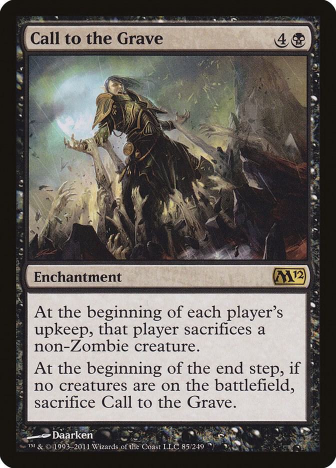 Call to the Grave 85 card from Magic 2012 (M12)
