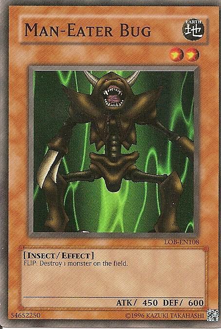 Man-Eater Bug LOB-EN108 card from Legend of Blue Eyes White Dragon (Worldwide English)