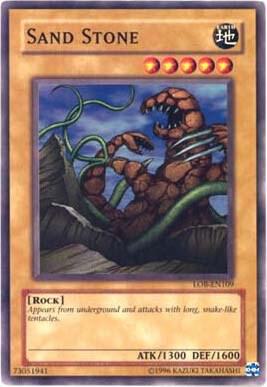 Sand Stone LOB-EN109 card from Legend of Blue Eyes White Dragon (Worldwide English)
