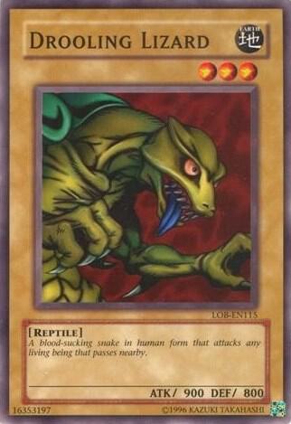 Drooling Lizard LOB-EN115 card from Legend of Blue Eyes White Dragon (Worldwide English)