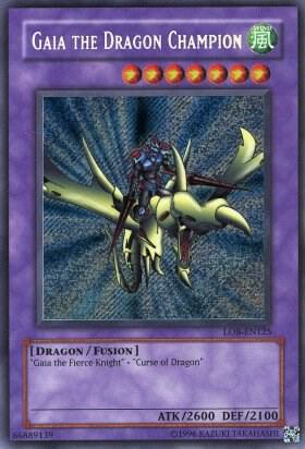 Gaia the Dragon Champion LOB-EN125 card from Legend of Blue Eyes White Dragon (Worldwide English)
