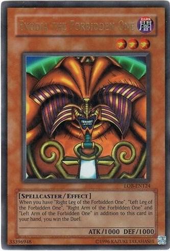 Exodia the Forbidden One LOB-EN124 card from Legend of Blue Eyes White Dragon (Worldwide English)
