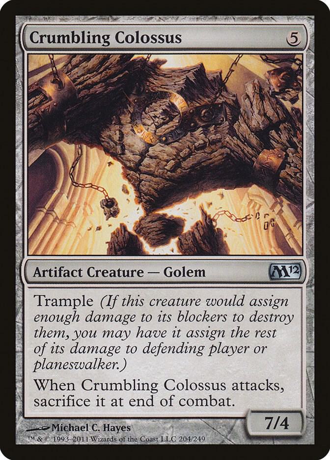 Crumbling Colossus 204 card from Magic 2012 (M12)
