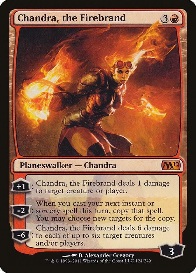 Chandra, the Firebrand 124 card from Magic 2012 (M12)