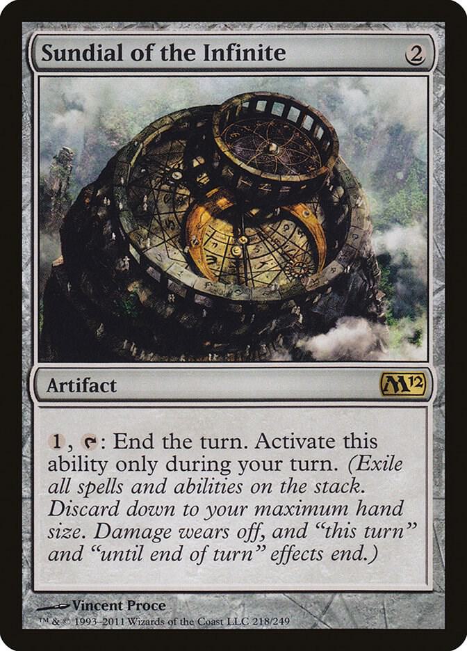 Sundial of the Infinite 218 card from Magic 2012 (M12)