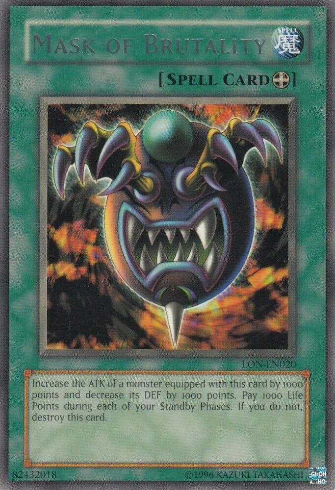 Mask of Brutality LON-EN020 card from Labyrinth of Nightmare (Worldwide English)