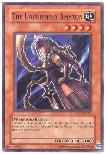 The Unfriendly Amazon LON-EN031 card from Labyrinth of Nightmare (Worldwide English)