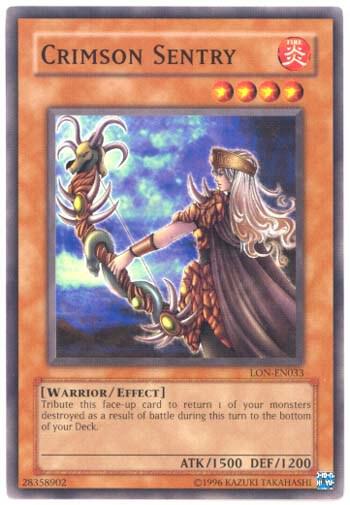 Crimson Sentry LON-EN033 card from Labyrinth of Nightmare (Worldwide English)