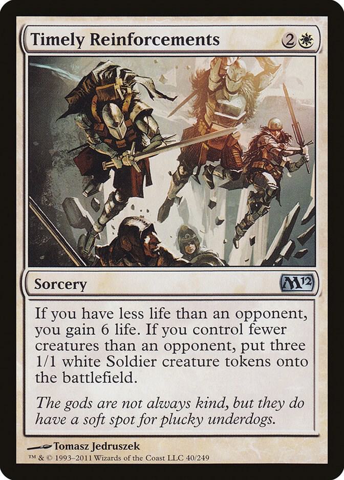 Timely Reinforcements 40 card from Magic 2012 (M12)