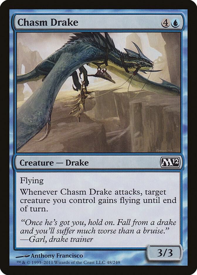 Chasm Drake 48 card from Magic 2012 (M12)