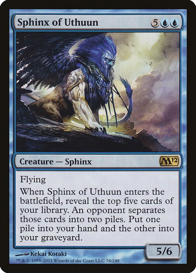 Sphinx of Uthuun 76 card from Magic 2012 (M12)