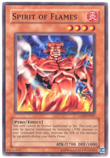 Spirit of Flames LON-EN067 card from Labyrinth of Nightmare (Worldwide English)