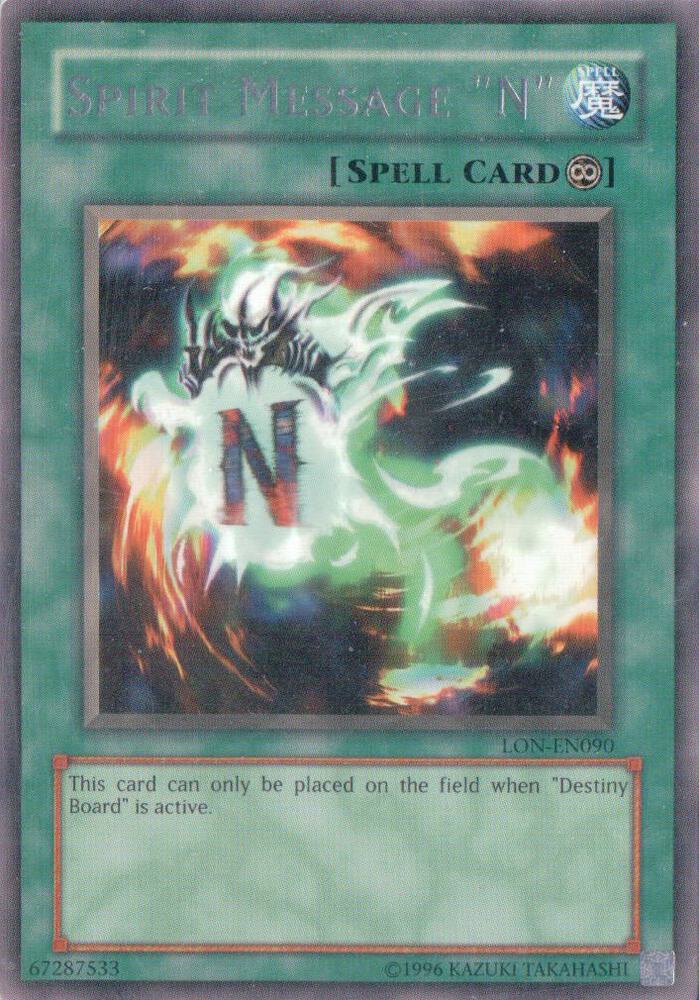 Spirit Message "N" LON-EN090 card from Labyrinth of Nightmare (Worldwide English)
