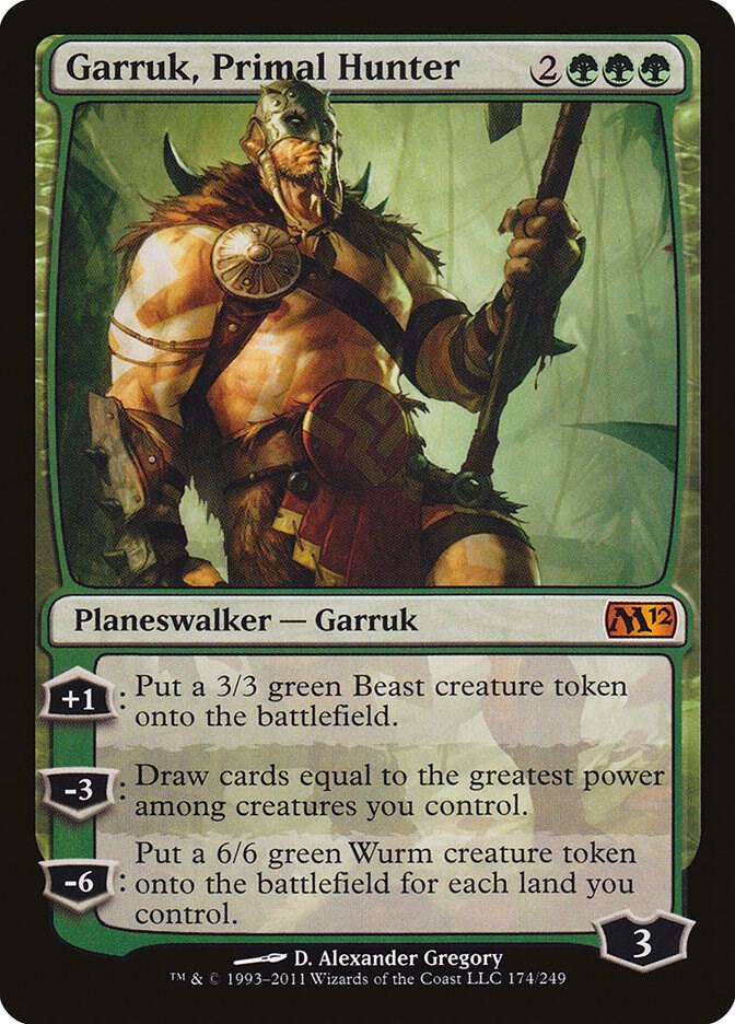 Garruk, Primal Hunter 174 card from Magic 2012 (M12)