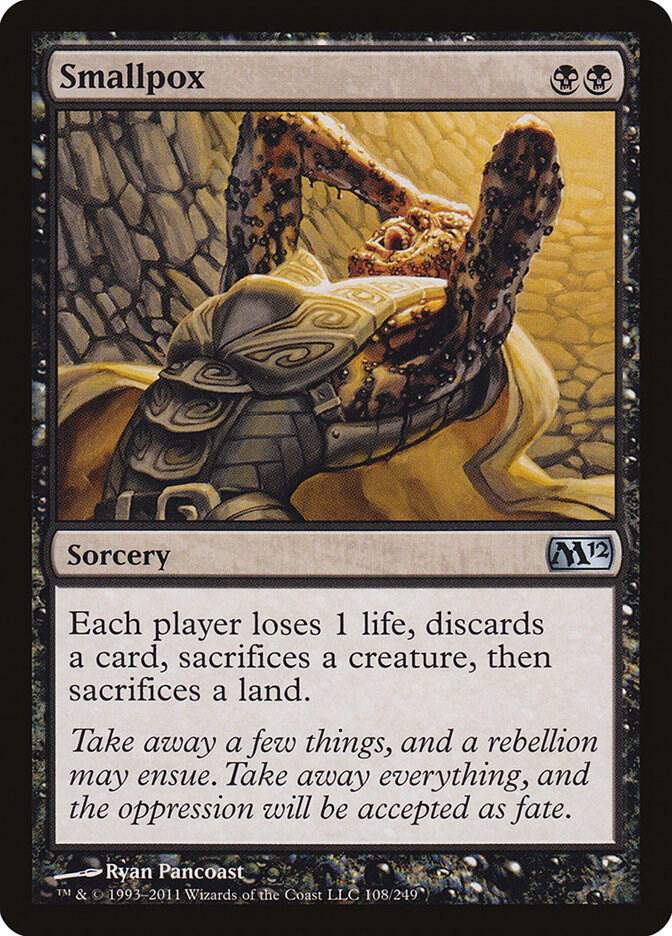 Smallpox 108 card from Magic 2012 (M12)