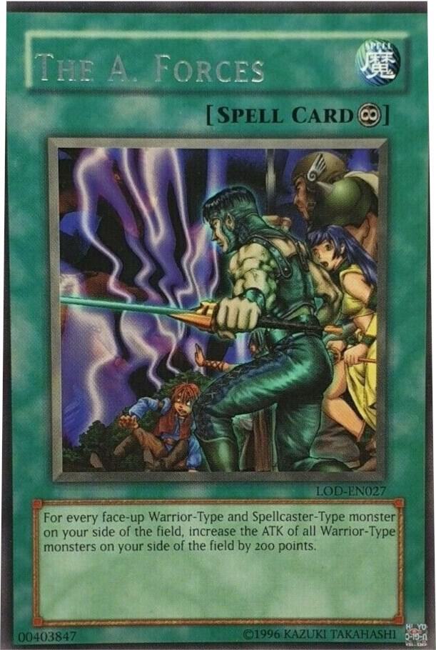 The A. Forces LOD-EN027 card from Legacy of Darkness (Worldwide English)