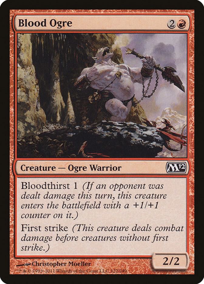 Blood Ogre 122 card from Magic 2012 (M12)