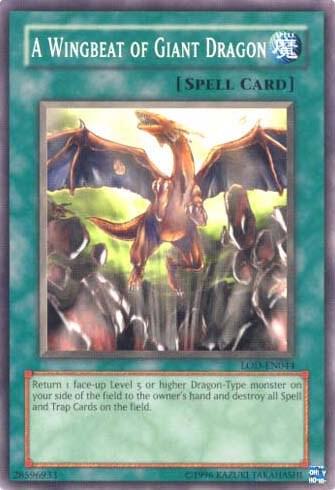 A Wingbeat of Giant Dragon LOD-EN044 card from Legacy of Darkness (Worldwide English)