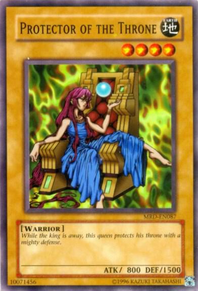 Protector of the Throne MRD-EN087 card from Metal Raiders (Worldwide English)