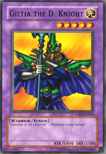 Giltia the D. Knight MRD-EN094 card from Metal Raiders (Worldwide English)