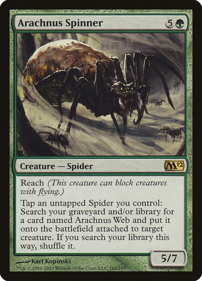 Arachnus Spinner 162 card from Magic 2012 (M12)