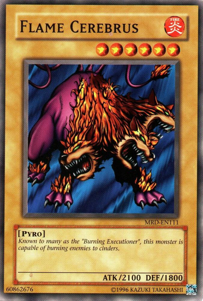 Flame Cerebrus MRD-EN111 card from Metal Raiders (Worldwide English)