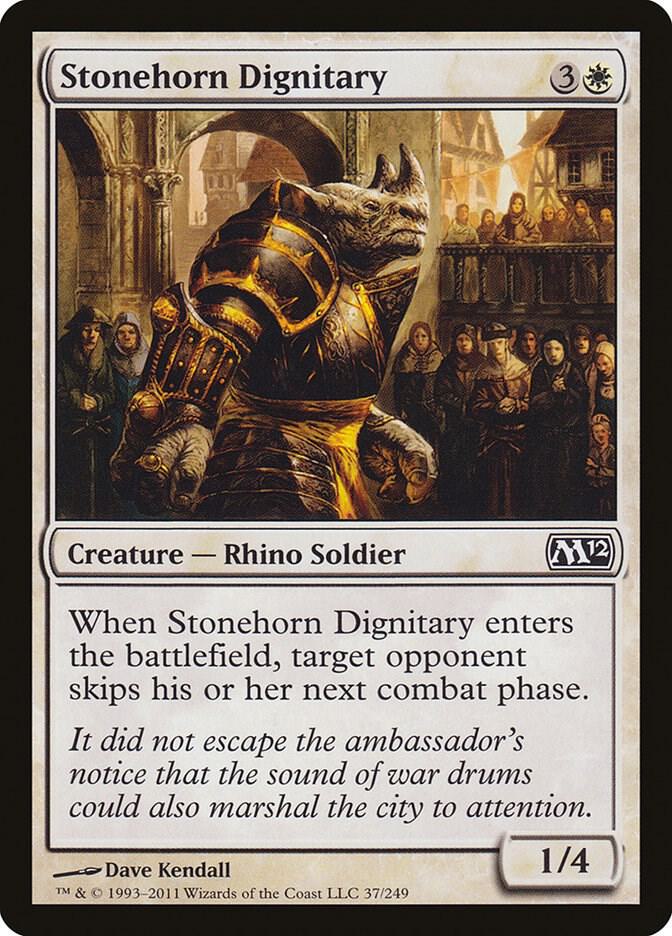 Stonehorn Dignitary 37 card from Magic 2012 (M12)