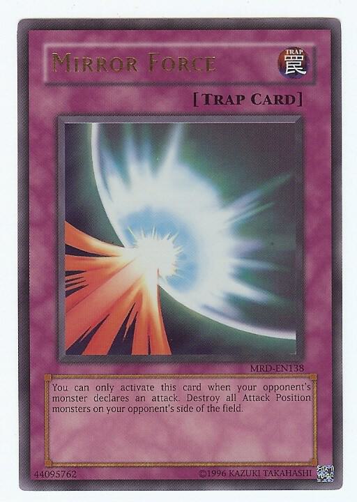 Mirror Force MRD-EN138 card from Metal Raiders (Worldwide English)
