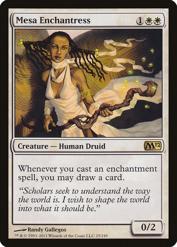 Mesa Enchantress 25 card from Magic 2012 (M12)