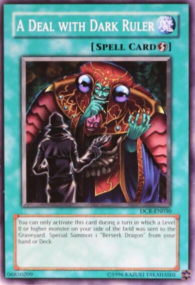 A Deal with Dark Ruler DCR-EN030 card from Dark Crisis (Worldwide English)