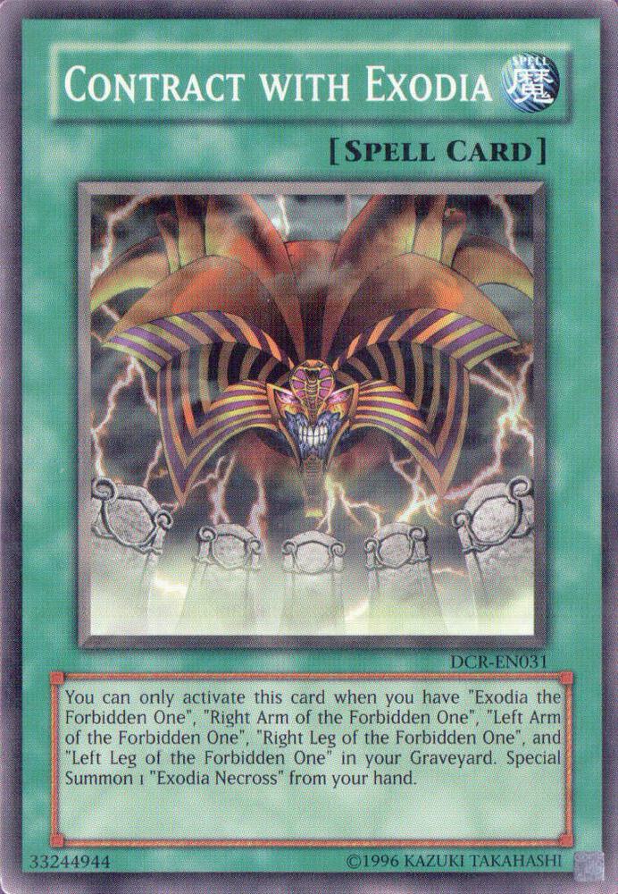 Contract with Exodia DCR-EN031 card from Dark Crisis (Worldwide English)