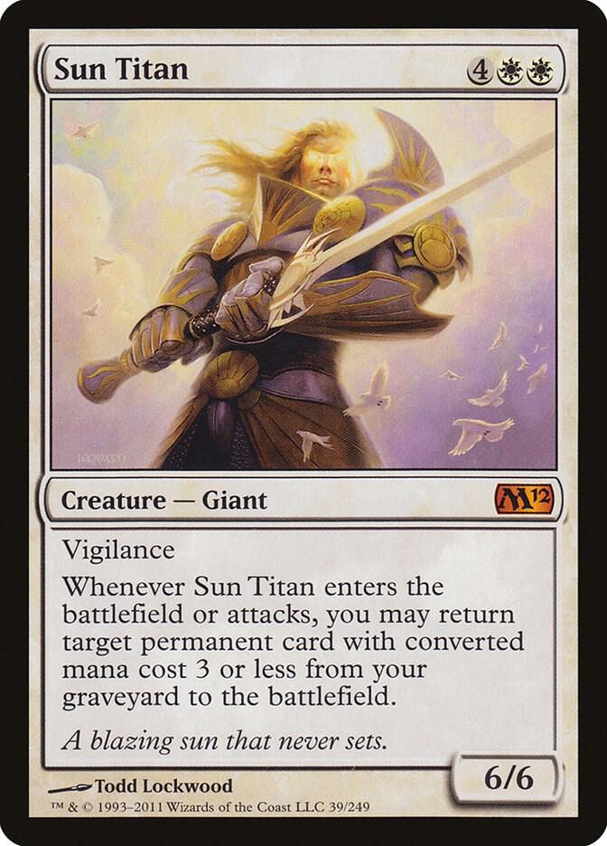 Sun Titan 39 card from Magic 2012 (M12)