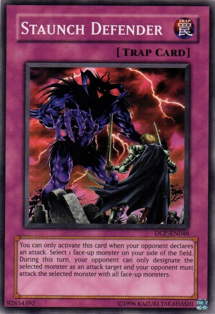 Staunch Defender DCR-EN046 card from Dark Crisis (Worldwide English)