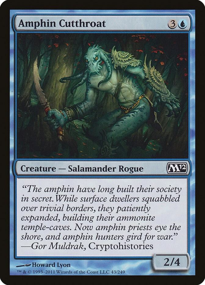 Amphin Cutthroat 43 card from Magic 2012 (M12)