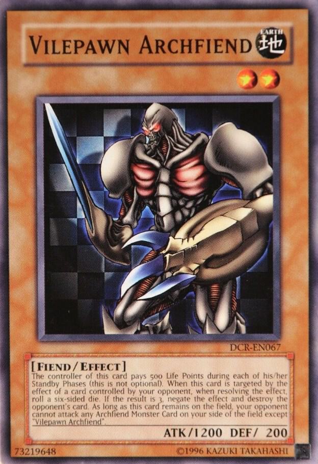 Vilepawn Archfiend DCR-EN067 card from Dark Crisis (Worldwide English)