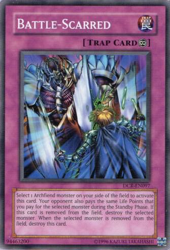 Battle-Scarred DCR-EN097 card from Dark Crisis (Worldwide English)