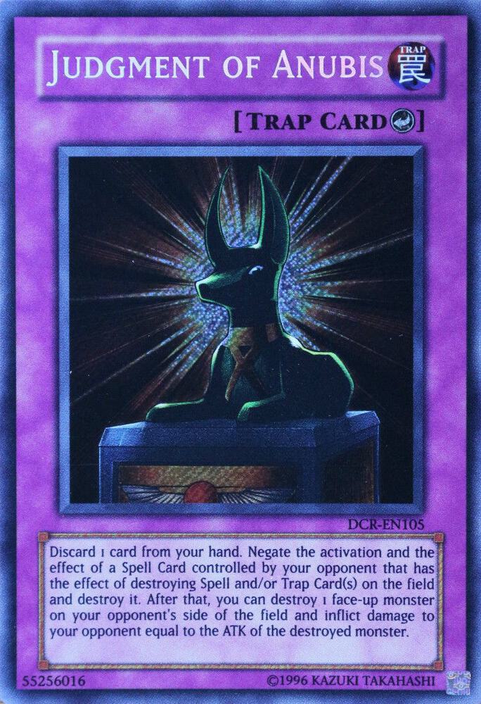 Judgment of Anubis DCR-EN105 card from Dark Crisis (Worldwide English)
