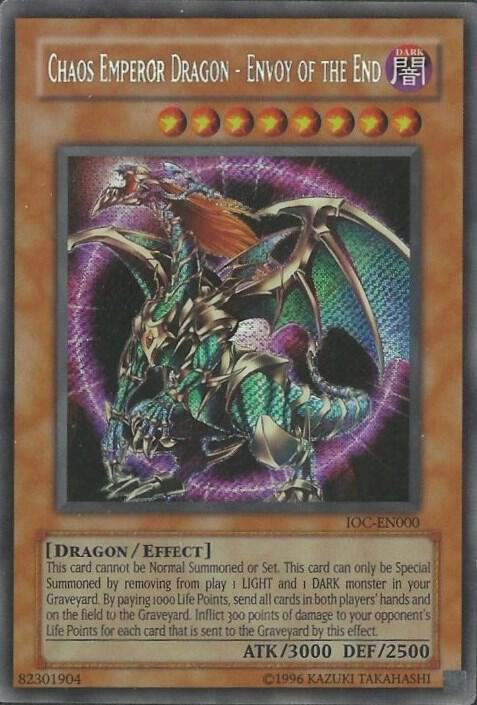 Chaos Emperor Dragon - Envoy of the End IOC-EN000 card from Invasion of Chaos (Worldwide English)