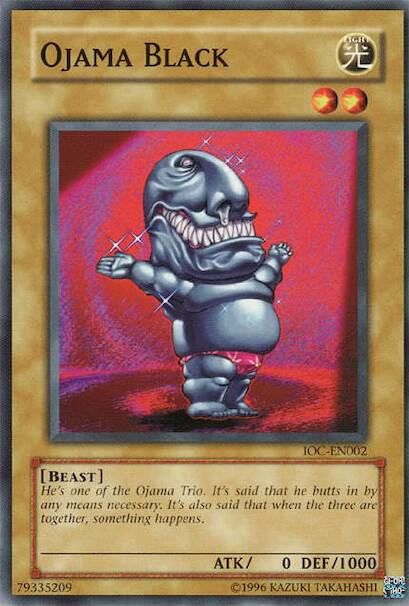 Ojama Black IOC-EN002 card from Invasion of Chaos (Worldwide English)