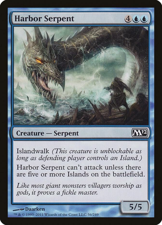 Harbor Serpent 56 card from Magic 2012 (M12)