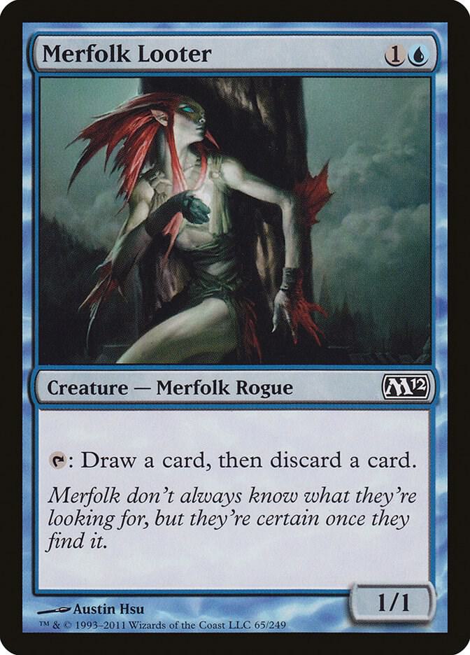 Merfolk Looter 65 card from Magic 2012 (M12)