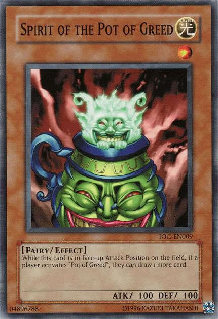Spirit of the Pot of Greed IOC-EN009 card from Invasion of Chaos (Worldwide English)
