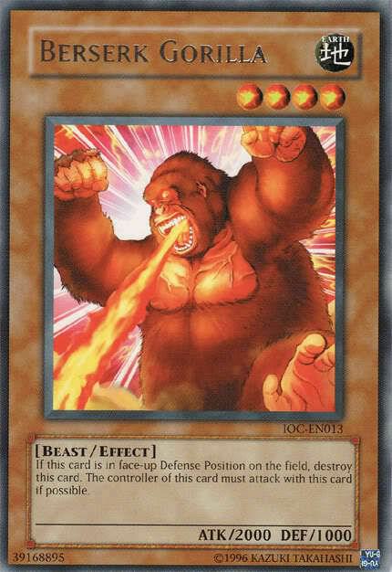 Berserk Gorilla IOC-EN013 card from Invasion of Chaos (Worldwide English)
