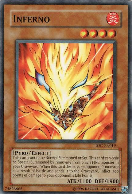 Inferno IOC-EN019 card from Invasion of Chaos (Worldwide English)