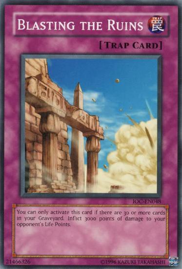 Blasting the Ruins IOC-EN048 card from Invasion of Chaos (Worldwide English)