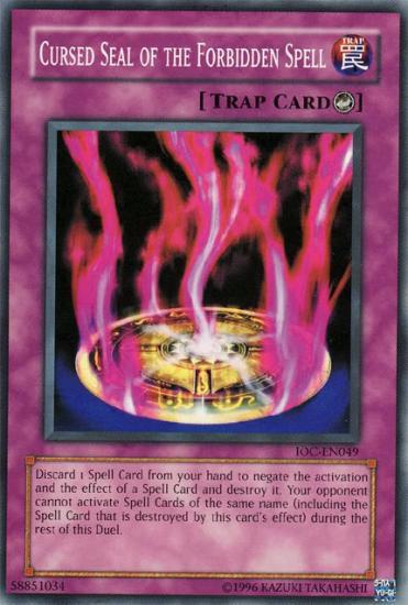 Cursed Seal of the Forbidden Spell IOC-EN049 card from Invasion of Chaos (Worldwide English)